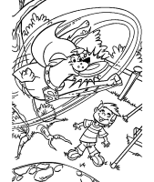 A coloring page of krypto the superdog